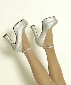 Chaussures glitter argent