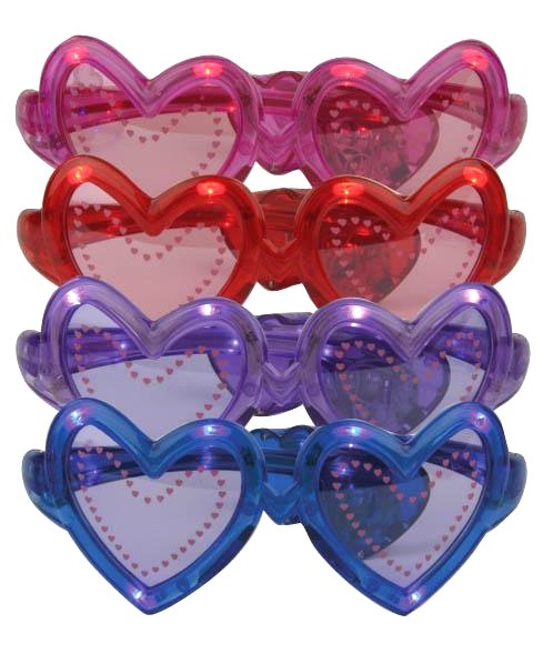 Lunettes coeur LED