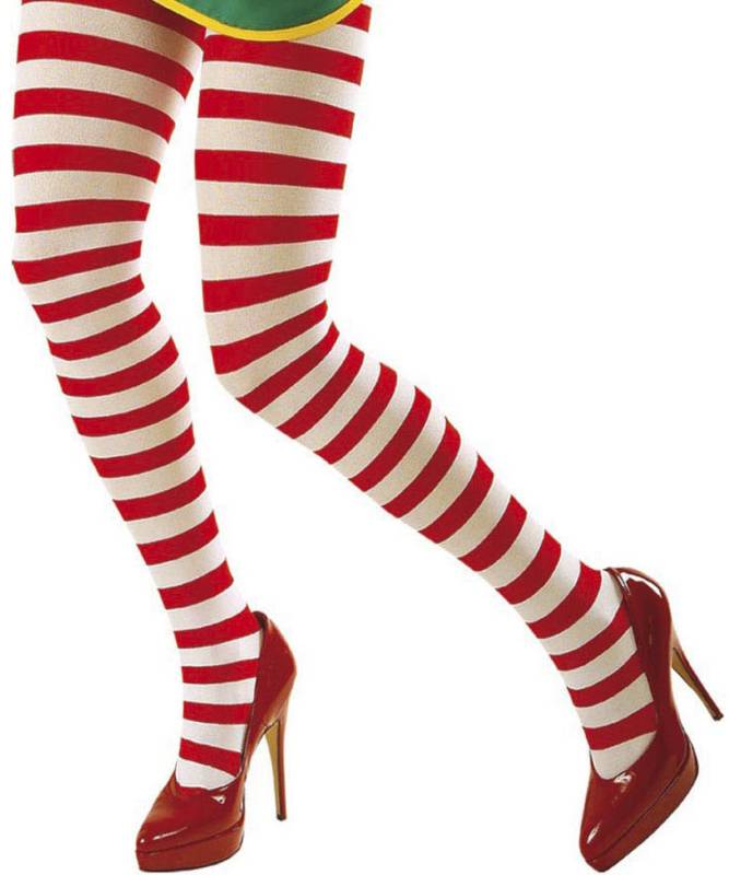 Collant ray� rouge et blanc M2