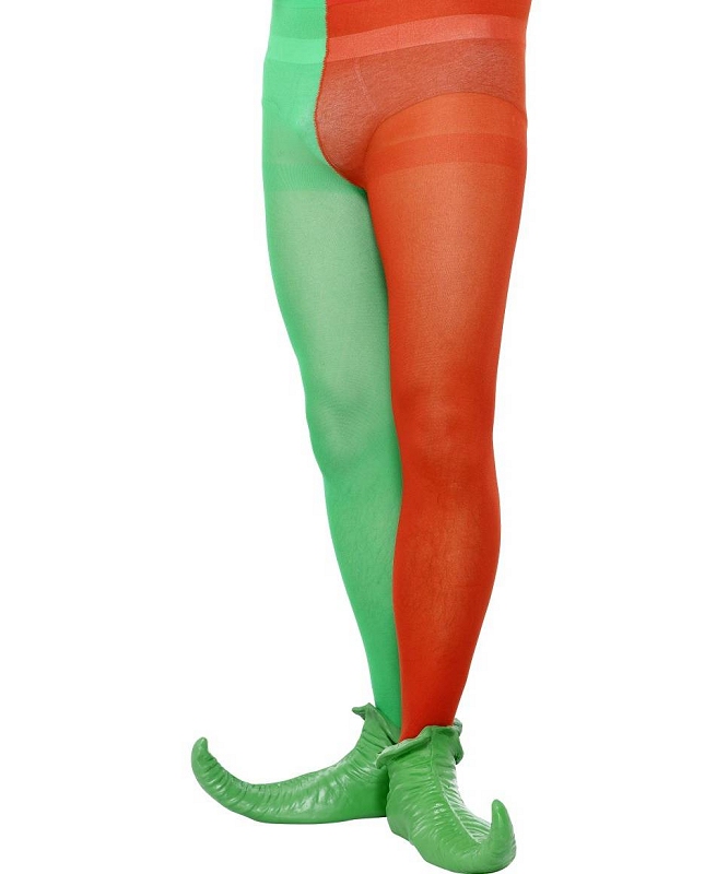 Collant de Lutin Homme rouge et vert