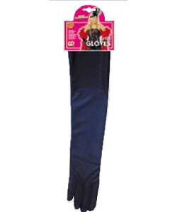 Gants noirs satin 43cm