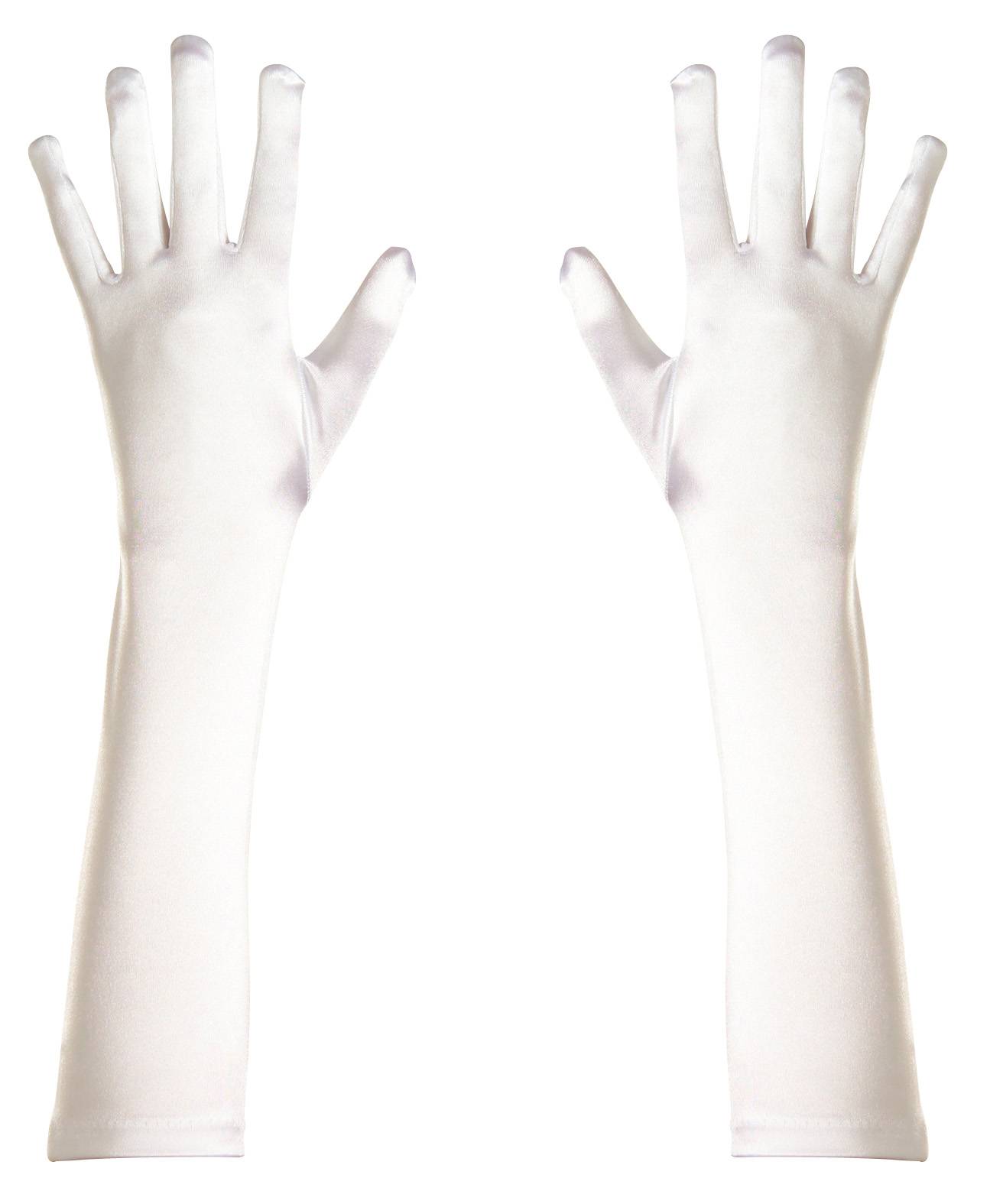 Gants blancs satin 43cm