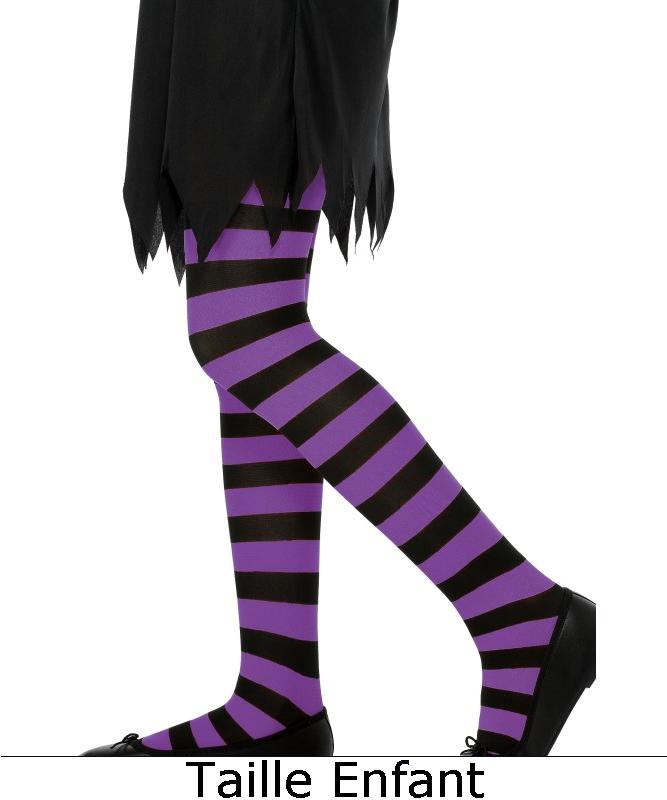 Collant enfant ray� violet