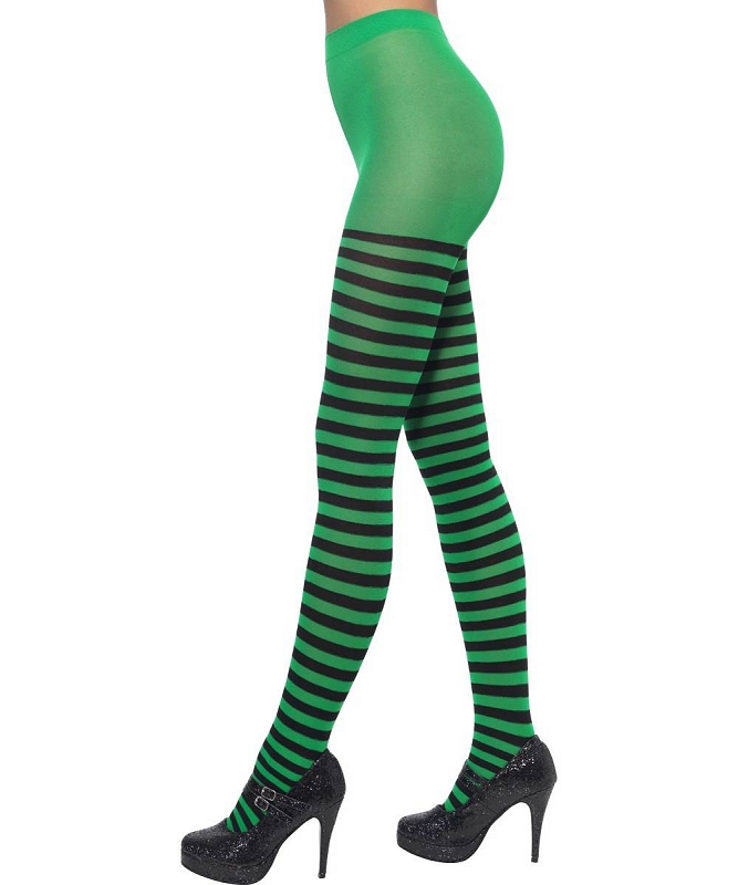 Collant ray� noir et vert M1