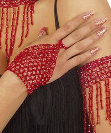 Gant perles couleur