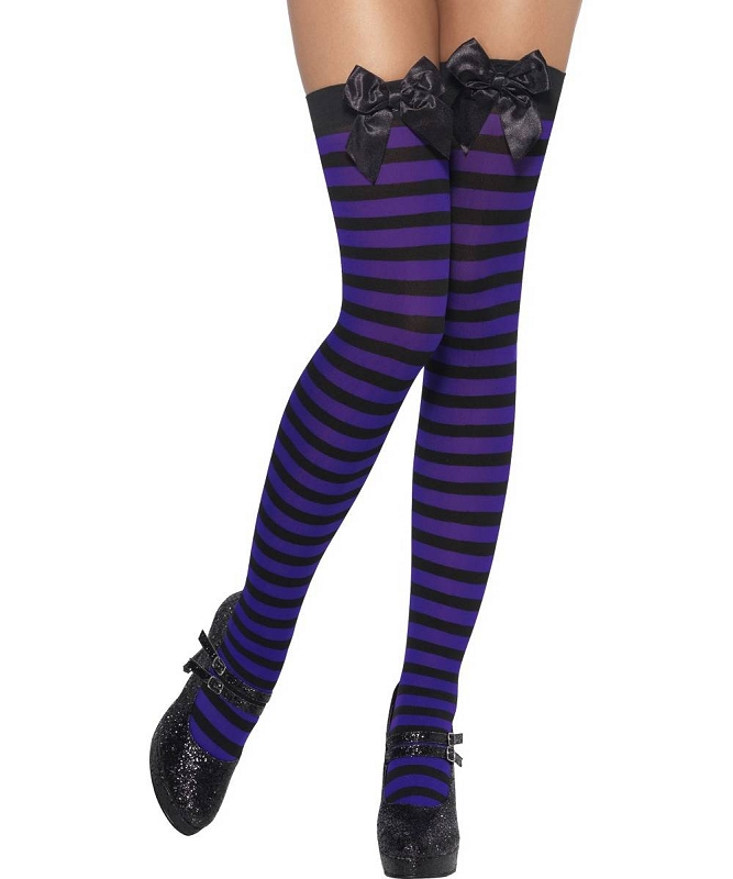 Bas ray�s violet et noir M1