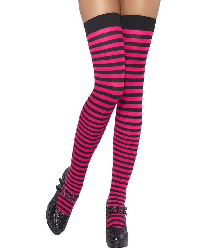 Bas ray�s rose et noir M1
