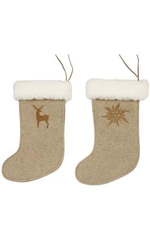 D�coration de No�l : Chaussettes 25cm marron