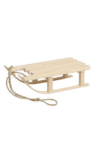 D�coration de No�l luge 20cm naturel