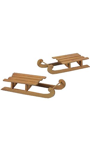 D�corationde No�l  Luge 14cm teint�