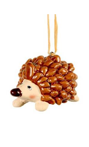 D�coration de No�l : H�risson faience 5cm