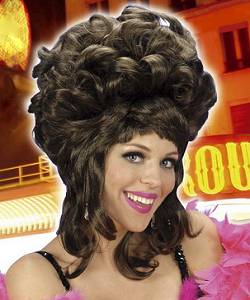 Perruque Cancan brune M1
