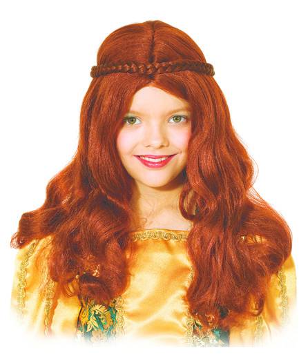 Perruque M�di�vale Enfant Rousse M3