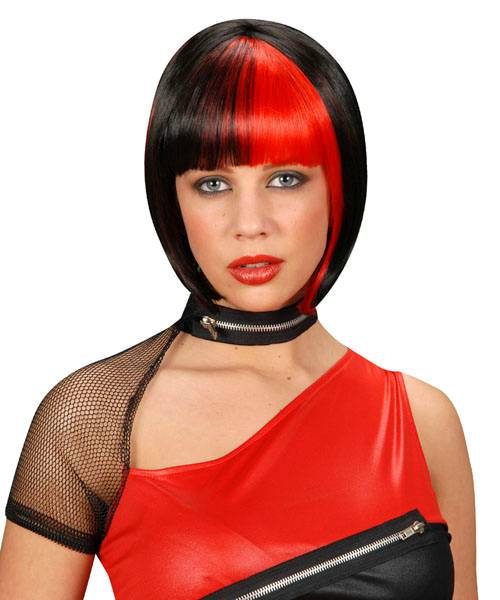 Perruque Bicolore Zo� Rouge