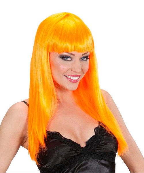 Perruque Orange Longue M2