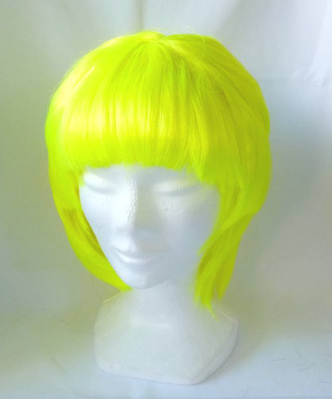 Perruque Cheery Jaune Fluo