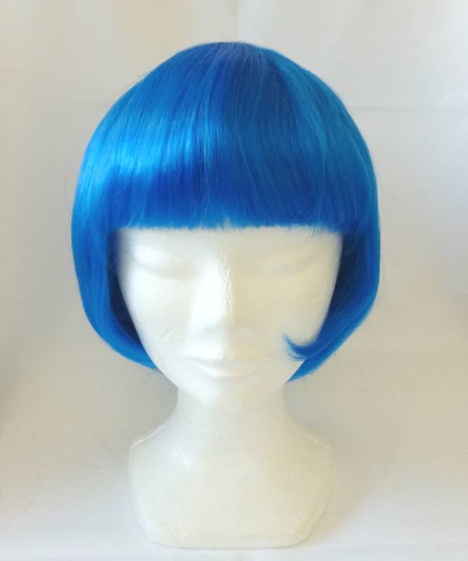 Perruque Valentine bleue