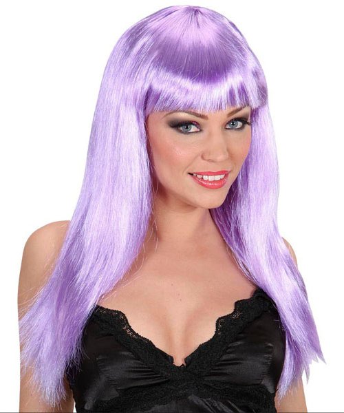 Perruque Longue lilas M2