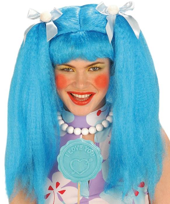 Perruque Dolly bleue