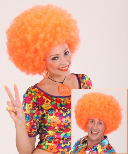 Perruque Jimmy neon orange