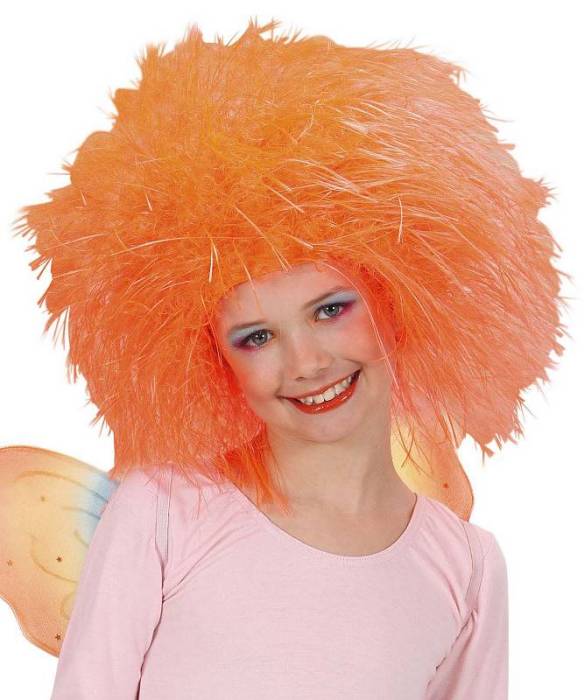Perruque Enfant orange n�on - Touffe