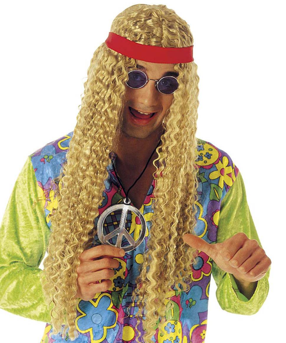 Perruque Hippy blonde mixte M1