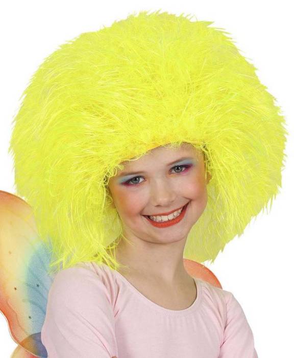 Perruque Touffe jaune neon