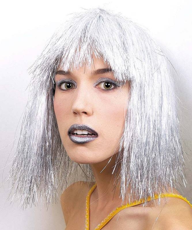 Perruque Lam�e argent