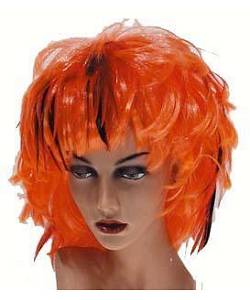 Perruque Plumes orange