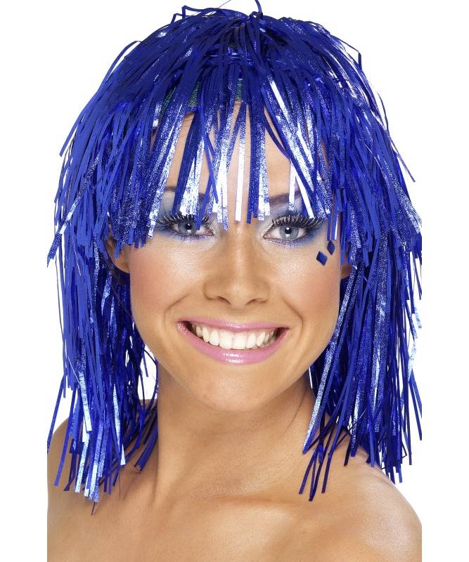 Perruque Disco Bleue Mod 5