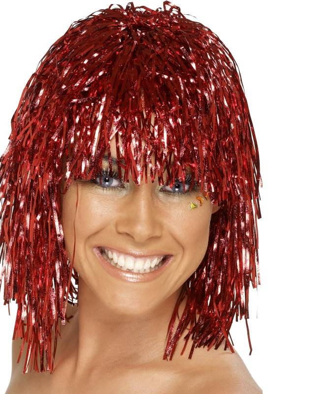 Perruque Disco Rouge Mod 5