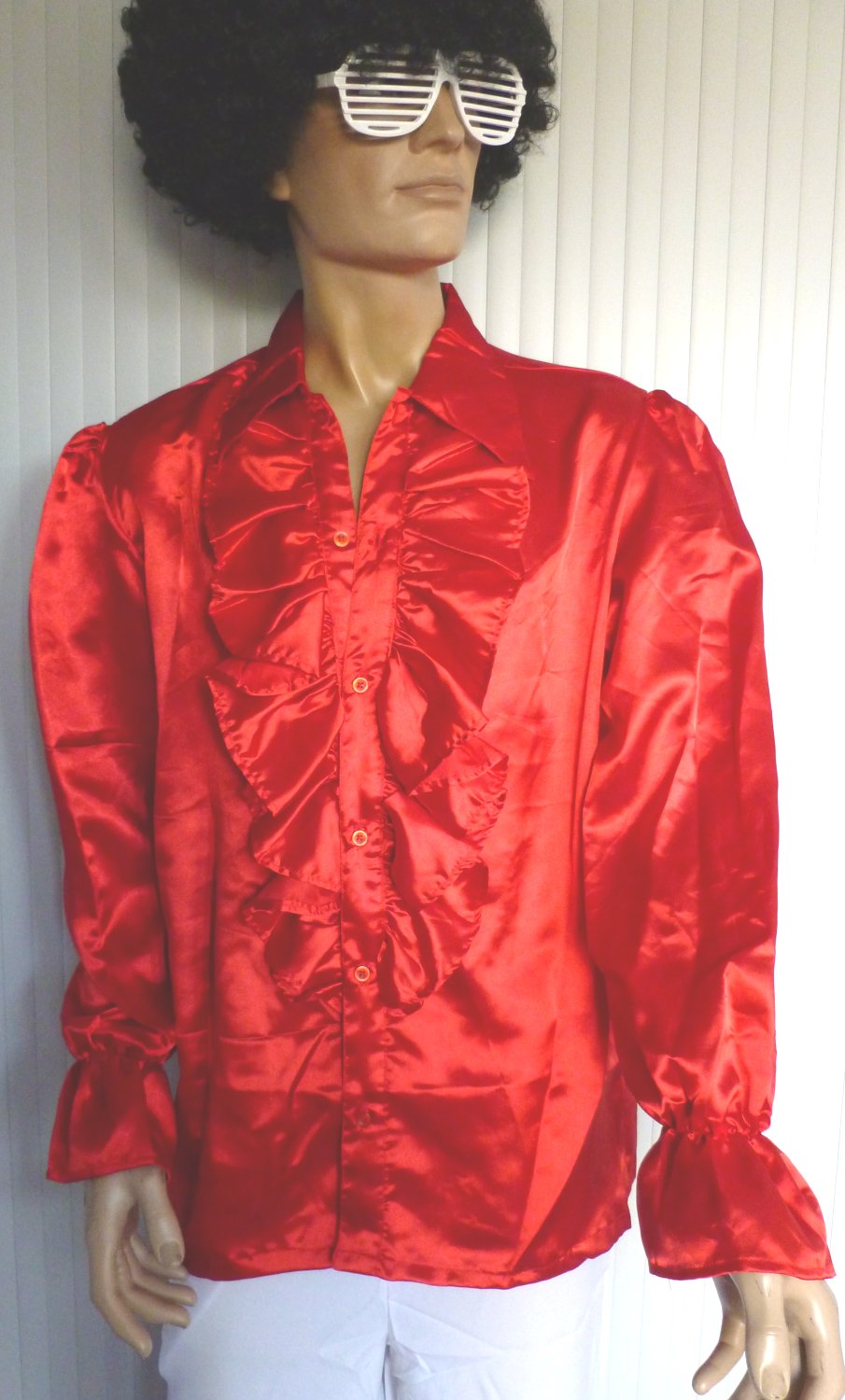 chemise disco rouge