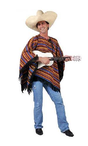 Costume Poncho mexicain Diego