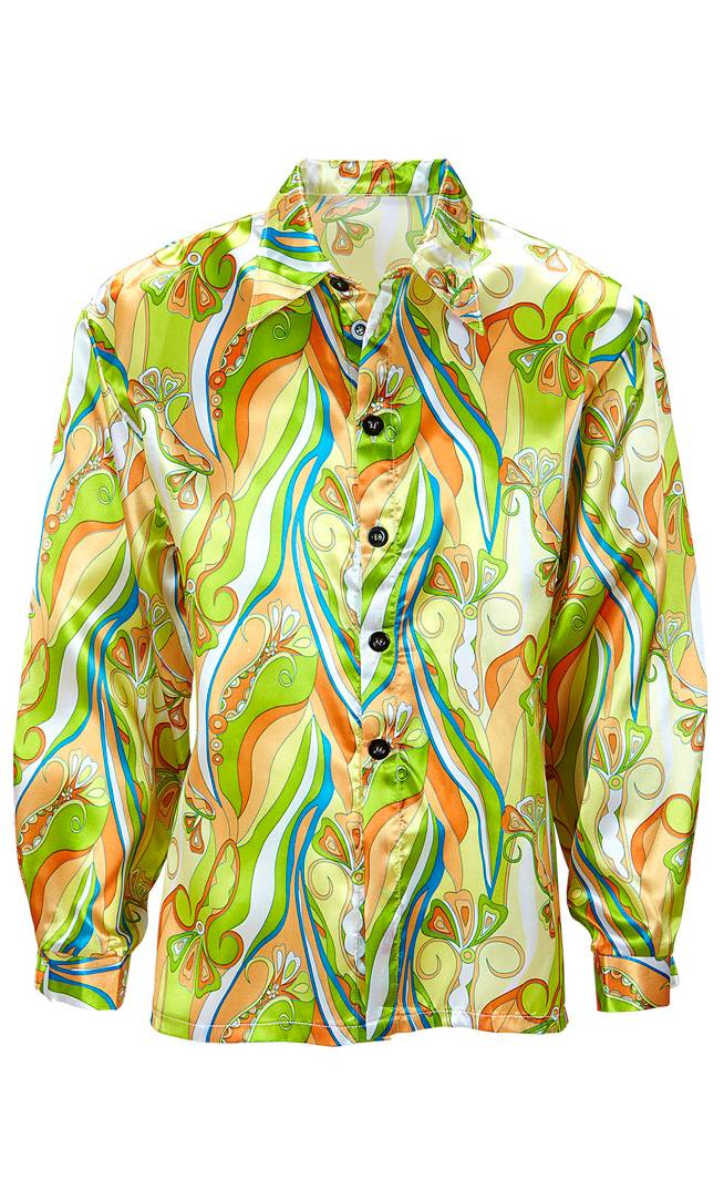 Chemise Hippie 70s Vert