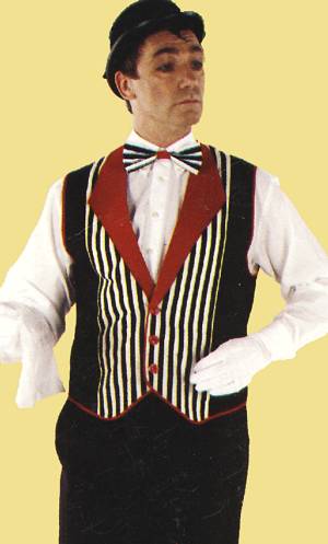 Gilet ray� noir-rouge