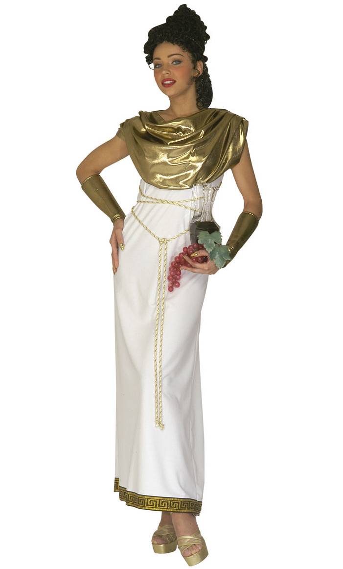 Costume Déesse Grecque Athéna Pour Femme - Toga Romaine Vintage - Pour Cosplay, Bal Masqué, Fête Thème