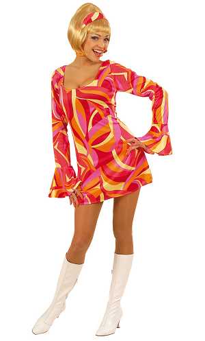 Costume Disco Mini 70s orange