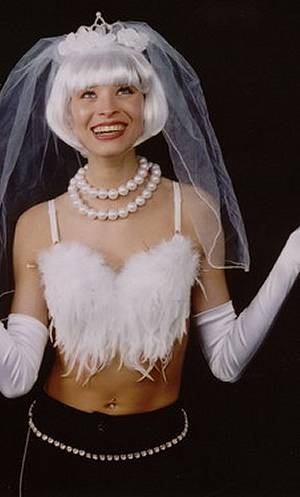 Bustier plumes blanc