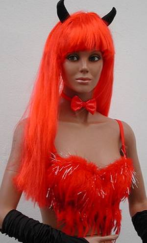 Bustier plumes rouge