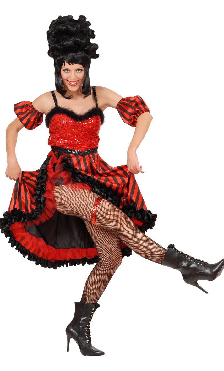 Costume Cancan Rouge F5
