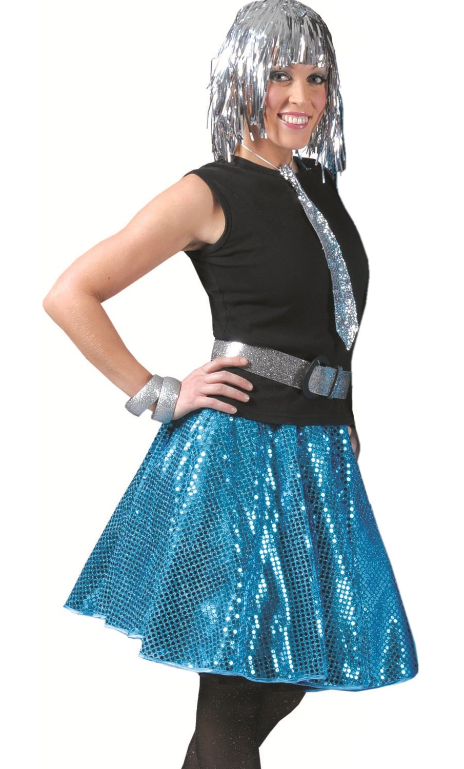 Jupe disco Adulte aqua