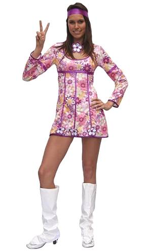 Costume Hippy Mini 70s F2