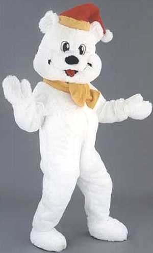 Costume Mascotte Ours Blanc No�l M4