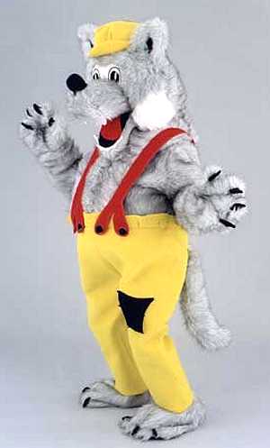 Costume Mascotte Loup Gris M2