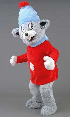 Costume Mascotte Rat Gris M1