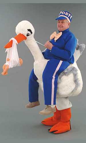 Costume Mascotte Cigogne mont�e M1