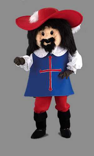 Costume Mascotte Mousquetaire M2