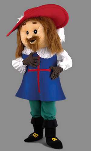 Costume Mascotte Mousquetaire M3