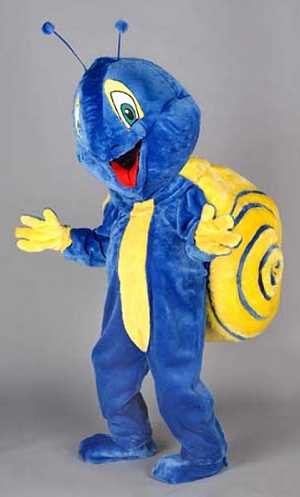 Costume Mascotte Escargot Bleu M1