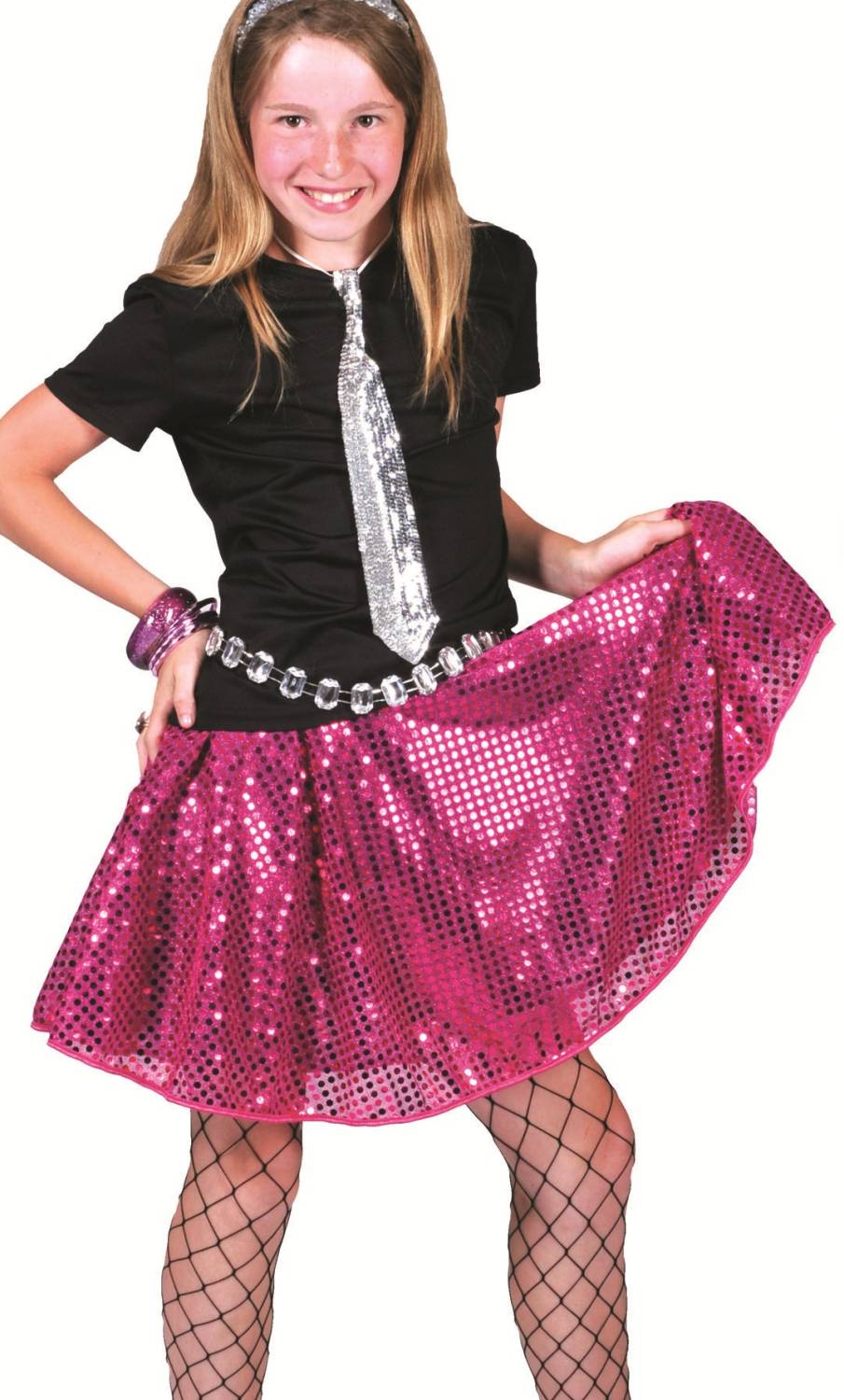 Jupe disco Enfant  fushia
